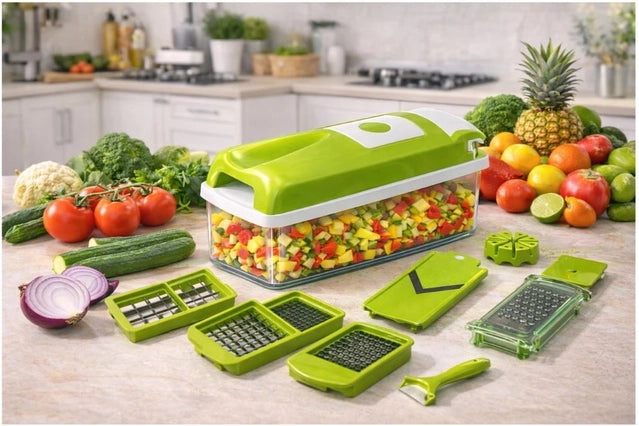 12-in-1 Vegetable & Fruit Chopper — Chop, Slice & Dice in Seconds