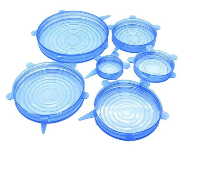 Silicone Stretch Lids (Set of 6) — Airtight Food Storage, Zero Waste