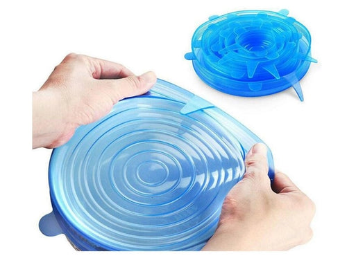 Silicone Stretch Lids (Set of 6) — Airtight Food Storage, Zero Waste